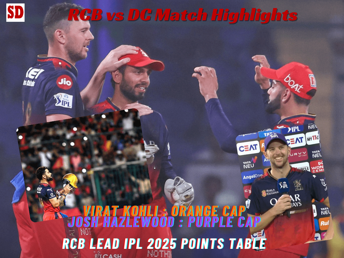 IPL 2025 DC vs RCB Match Highlights: Capitals bowlers not prepared for Krunal's captivating batting performance; RCB climb to top spot on the Points Table